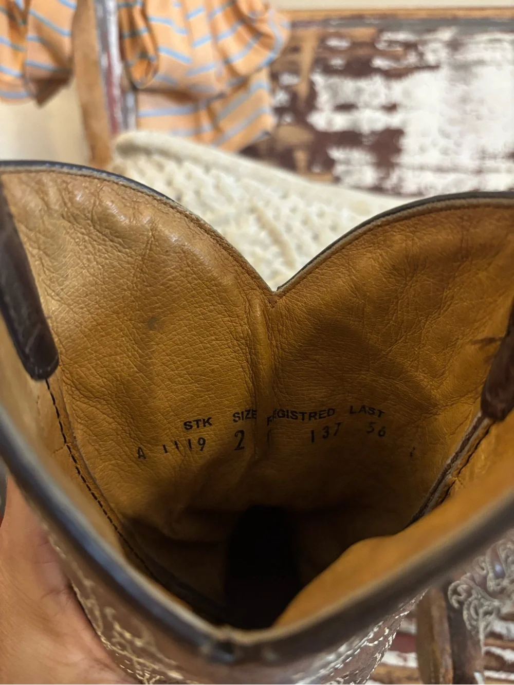 Corral Rustic Brown Embroidered Cowboy Boots - Brand:
